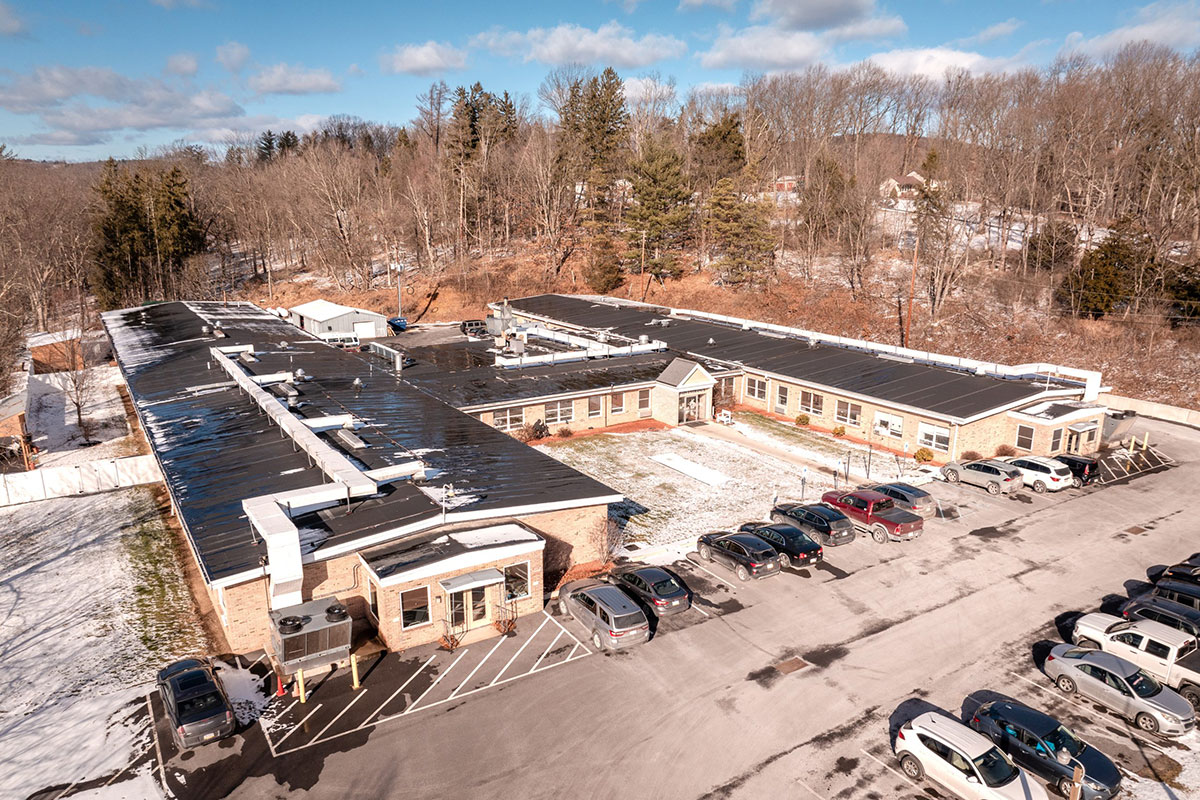 Aerial view of building